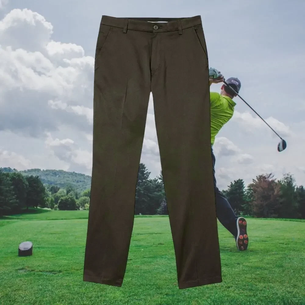 NEW Amazon Essentials Men's Straight-Fit Stretch GOLF PANT 34W x 30L Olive Green